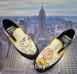 Converse By You Peanuts x Deckstar Slip On Snoopy Charlie Brown Sz 10.5 A03769c