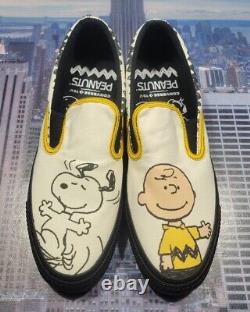 Converse By You Peanuts x Deckstar Slip On Snoopy Charlie Brown Sz 10.5 A03769c