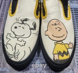 Converse By You Peanuts x Deckstar Slip On Snoopy Charlie Brown Sz 10.5 A03769c