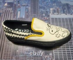 Converse By You Peanuts x Deckstar Slip On Snoopy Charlie Brown Sz 10.5 A03769c