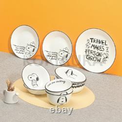 Corelle Snoopy Charlie Brown Dinnerware Set 2 Person 9P Round Set Vitrelle Glass