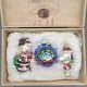 Crate Peanuts Kurt Adler Polonaise Snoopy Charlie Brown Glass Xmas Ornament Set