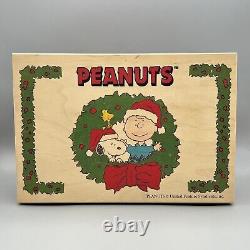 Crate PEANUTS Kurt Adler Polonaise SNOOPY CHARLIE BROWN Glass XMAS ORNAMENT SET