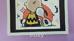 DEATH NYC Hand Signed LARGE Print Framed 16x20in COA SNOOPY CHARLIE BROWN #4