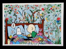 DEATH NYC Hand Signed LARGE Print Framed 16x20in COA SNOOPY CHARLIE BROWN FL