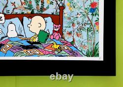 DEATH NYC Hand Signed LARGE Print Framed 16x20in COA SNOOPY CHARLIE BROWN FL