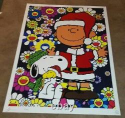 DEATH NYC ltd signed LG art print 45x32cm peanuts Christmas charlie brown snoopy