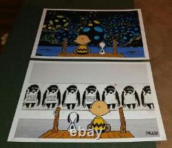 DEATH NYC ltd signed art print 45x32cm Charlie Brown Snoopy yayoi kusama banksy
