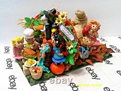 DOLLHOUSE MINIATURES Artist CRAFTED 10 FIGURES- CHARLIE BROWN & GANG CORNUCOPIA