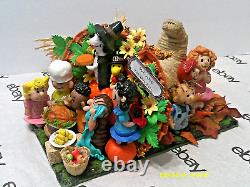 DOLLHOUSE MINIATURES Artist CRAFTED 10 FIGURES- CHARLIE BROWN & GANG CORNUCOPIA