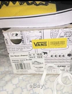 DS Vans x Peanuts Charlie Brown Good Grief Old Skool Shoes Sneakers Size 10.5