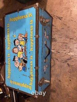 (Damaged) Vintage Peanuts Toy Storage Chest Charlie Brown, Snoopy Rare
