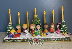 Danbury Mint Charlie Brown Peanuts Christmas Candelabra WORKING