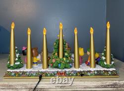 Danbury Mint Charlie Brown Peanuts Christmas Candelabra WORKING