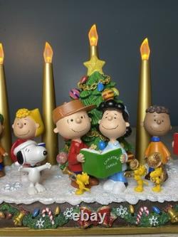 Danbury Mint Charlie Brown Peanuts Christmas Candelabra WORKING