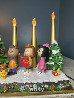 Danbury Mint Charlie Brown Peanuts Christmas Candelabra WORKING