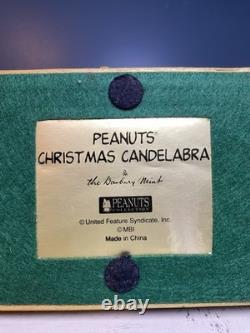 Danbury Mint Charlie Brown Peanuts Christmas Candelabra WORKING