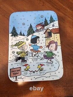Danbury Mint Christmas with Charlie Brown four-plate collection. Peanuts