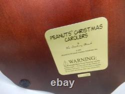 Danbury Mint Peanuts Christmas CAROLERS scene with candle Charlie Brown Snoopy