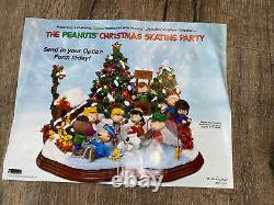 Danbury Mint Peanuts Christmas Skating Party Snoopy Charlie Brown Sculpture RARE