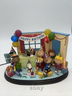 Danbury Mint Peanuts Light Up Holiday Collection Happy Birthday Best Ever No Box