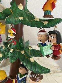 Danbury Mint Peanuts Musical Christmas Tree Charlie Brown Snoopy Rare Mint Cond