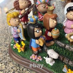 Danbury Mint Peanuts Nativity Snoopy Charlie Brown Christmas Pageant Scene