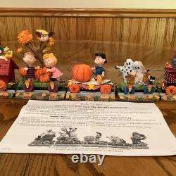 Danbury Mint Peanuts Pumpkin Patch Express Halloween Train Snoopy Charlie Brown