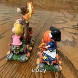 Danbury Mint Peanuts Pumpkin Patch Express Halloween Train Snoopy Charlie Brown