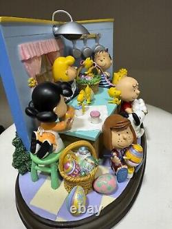 Danbury Mint Peanuts Sculpture It's the Easter Beagle Snoopy Charlie Brown