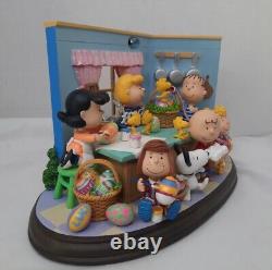 Danbury Mint Peanuts Sculpture It's the Easter Beagle Snoopy Charlie Brown READ