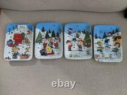 Danbury Mint Peanuts Snoopy Charlie Brown Christmas Panoramic Plate Set