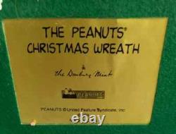 Danbury Mint Peanuts Snoopy Christmas Wreath Charlie Brown Lighted 15-18 RARE