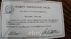 Danbury Mint Peanuts Thanksgiving Special Train Snoopy Charlie Brown Lucy NIB