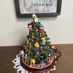 Danbury Mint The Peanuts Christmas Tree Lights Up Charlie Brown Snoopy Large