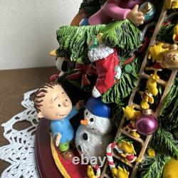Danbury Mint The Peanuts Christmas Tree Lights Up Charlie Brown Snoopy Large