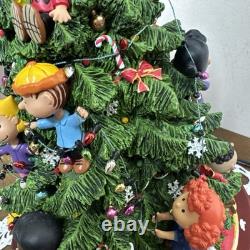 Danbury Mint The Peanuts Christmas Tree Lights Up Charlie Brown Snoopy Large