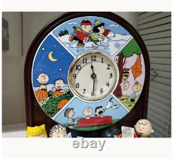 Danbury mint Peanuts Snoopy table clock Charlie Brown Raina Rare Vintage
