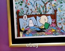 Death NYC Large Framed 16x20in Pop Art COA Snoopy Charlie Brown Pop Art
