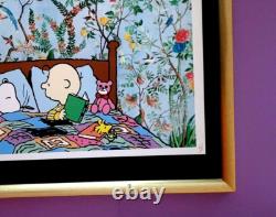 Death NYC Large Framed 16x20in Pop Art COA Snoopy Charlie Brown Pop Art