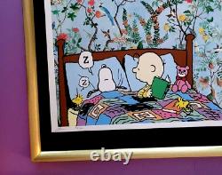 Death NYC Large Framed 16x20in Pop Art Certified Snoopy Charlie Brown Pop Art