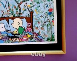 Death NYC Large Framed 16x20in Pop Art Certified Snoopy Charlie Brown Pop Art