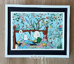 Death NYC Large Framed 16x20in Pop Art with COA Snoopy with Charlie Brown #1