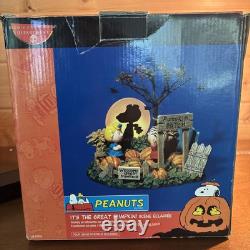 Dept 56 The Great Pumpkin Charlie Brown! Peanuts Halloween Figurine Lit Video