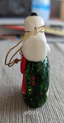 Determined Snoopy Charlie Brown Pottery Ornament Set