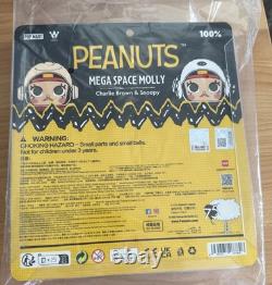 Exclusive Popmart Mega Space Molly 100% Charlie Brown & Snoopy Authentic (US)