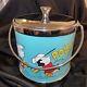 Extremely Rare 1973 Snoopy Peanuts Baseball Ice Bucket Music Box Charlie Brown