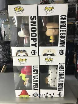Funko POP PEANUTS HALLOWEEN Ghost Charlie Brown Flying Ace Snoopy Witch Lucy Set