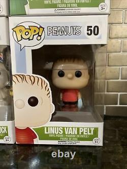 Funko Pop Lot Set Peanuts Snoopy Charlie Brown Lucy Sally Linus Peppermint OLAF