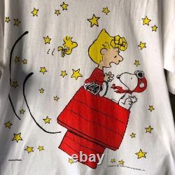 GG371 SNOOPY Snoopy T-shirt Big Print Charlie Brown